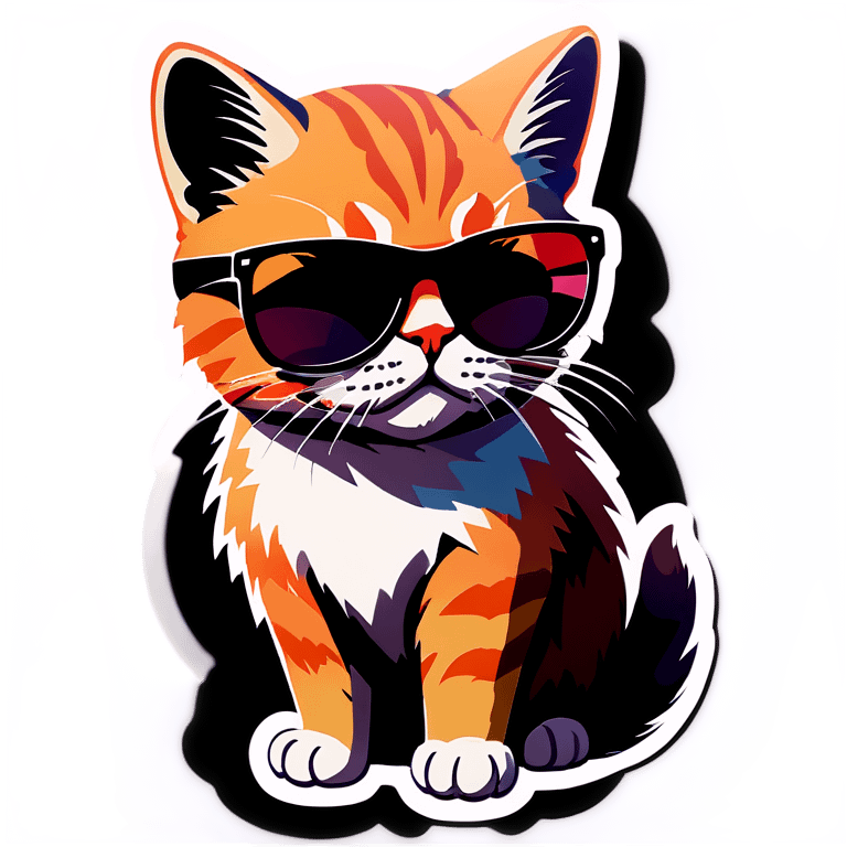 Cat with sunglasses emoji