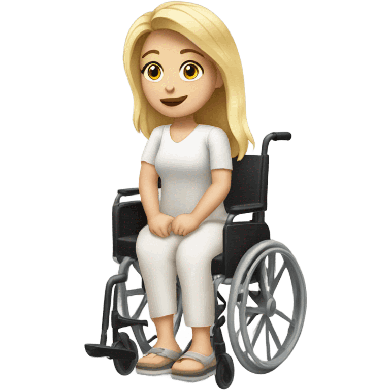 Blonde girl in black wheelchair  emoji