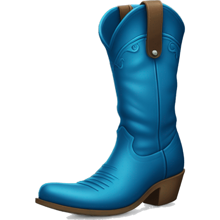 Cowboy boot in blue emoji