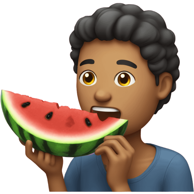 person eating watermelon  emoji