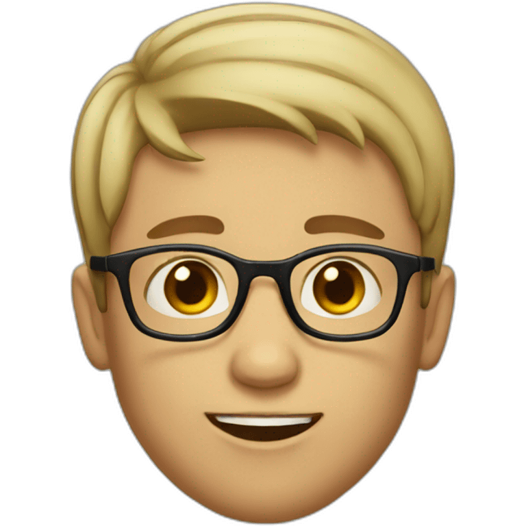 Boy with glasses short hair emoji