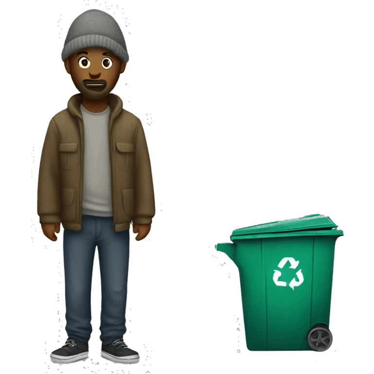 Homeless + dumpster emoji