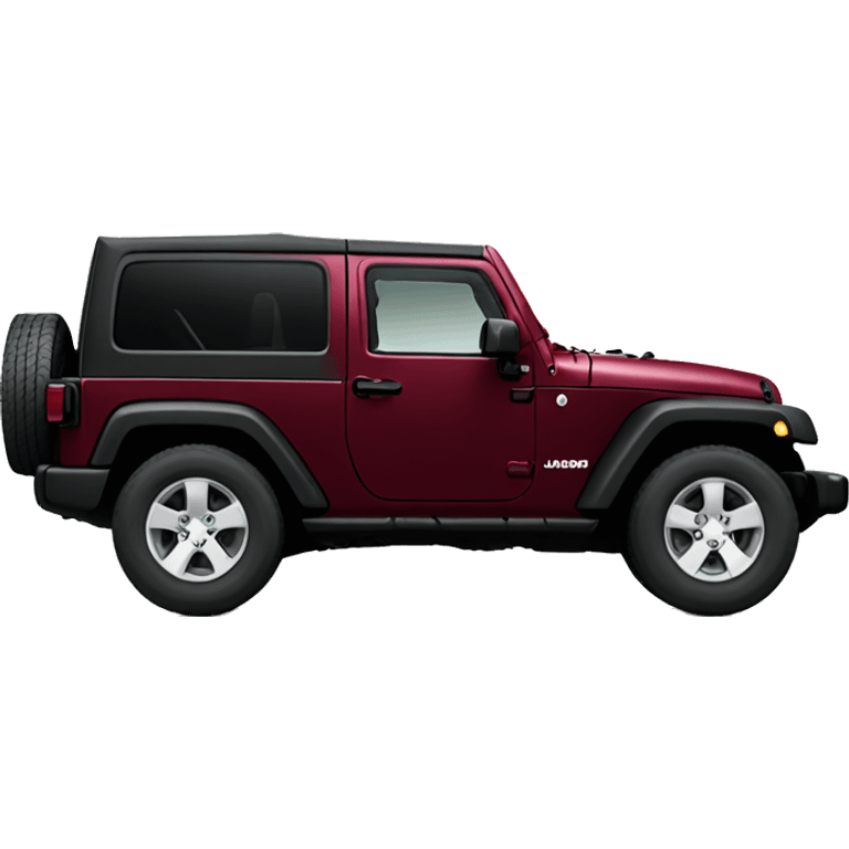 Burgundy 4 door jeep wrangler emoji