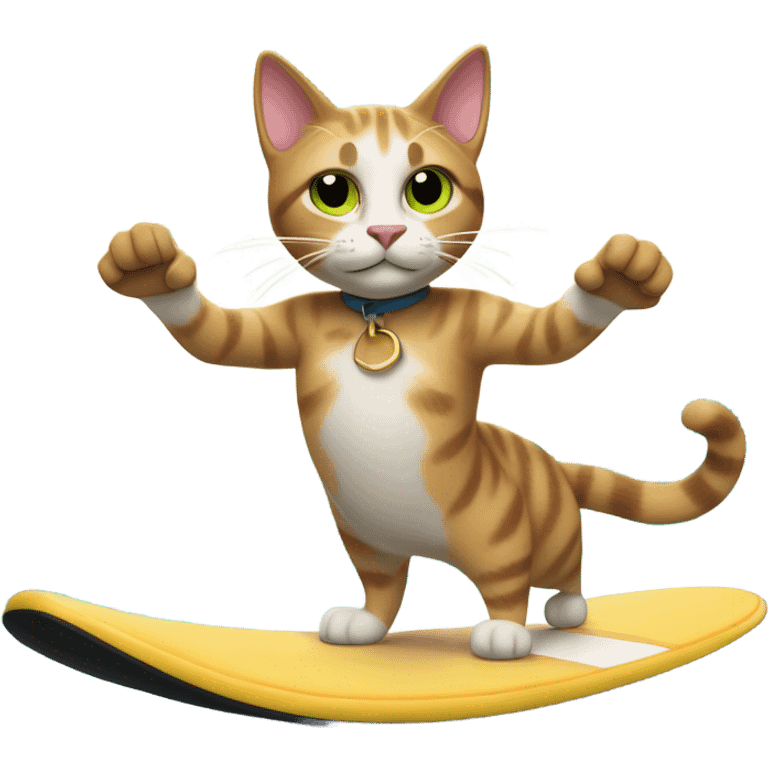 cat surfing emoji