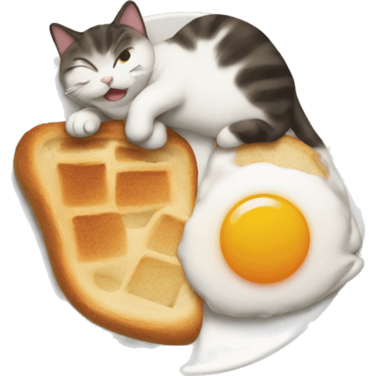 Breakfast, cat emoji