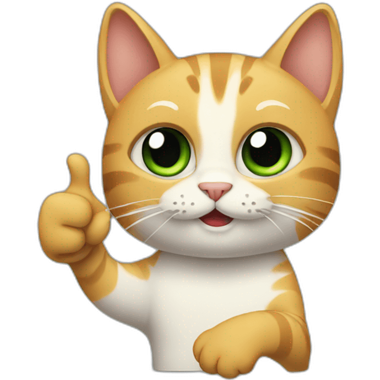 Cat with thumbs up emoji