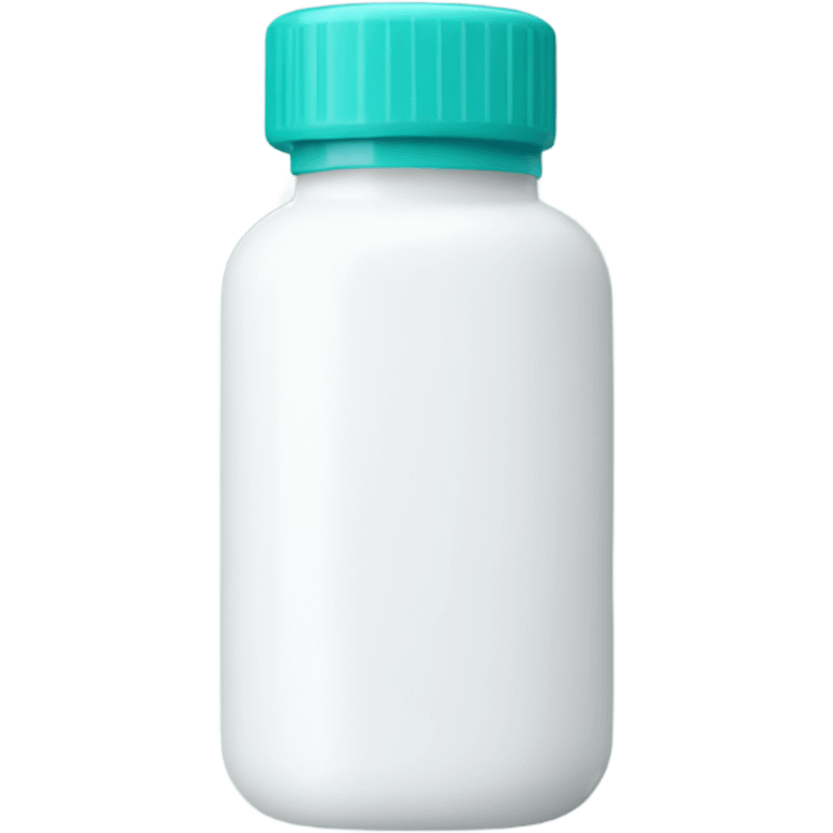 white and teal pill bottle emoji