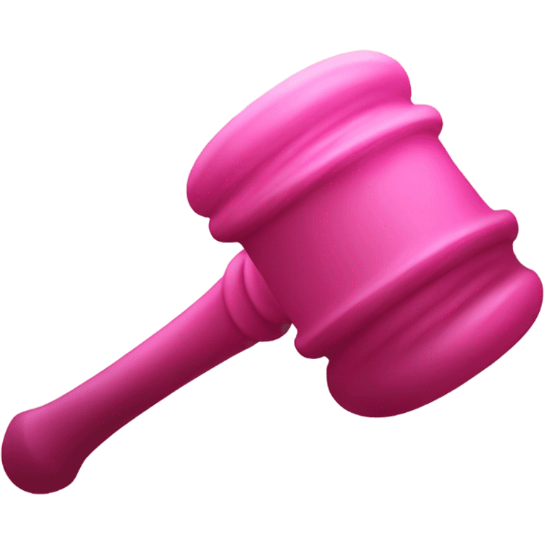 Pink judge mallet in pink emoji