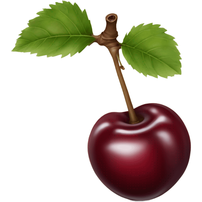 burgundy cherries on single stem emoji