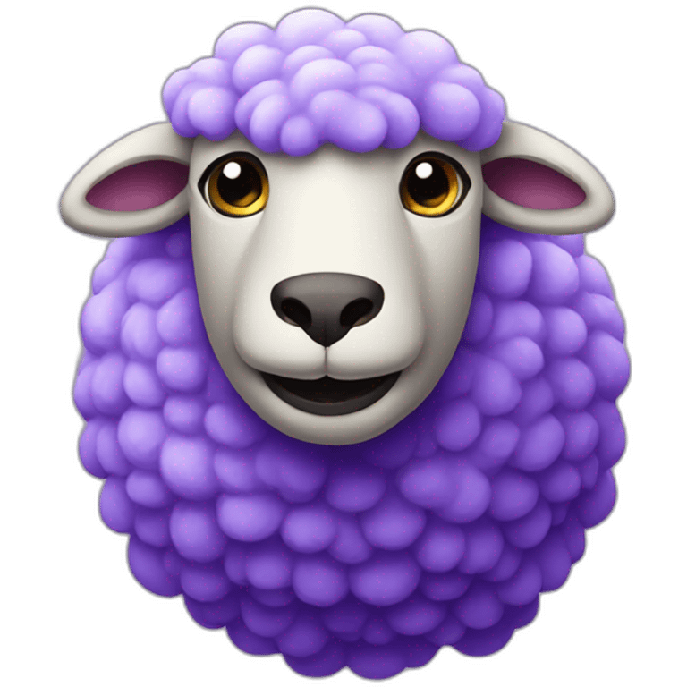 Purple sheep emoji