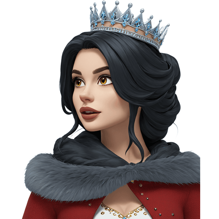 winter queen with crown emoji