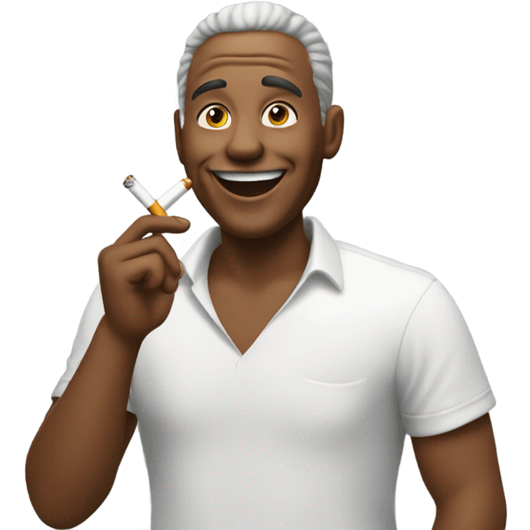 happy guy smoking emoji