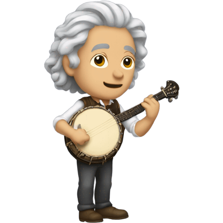 standing baroque banjo gray hair emoji