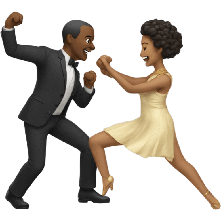 Man and woman dancing sideways emoji