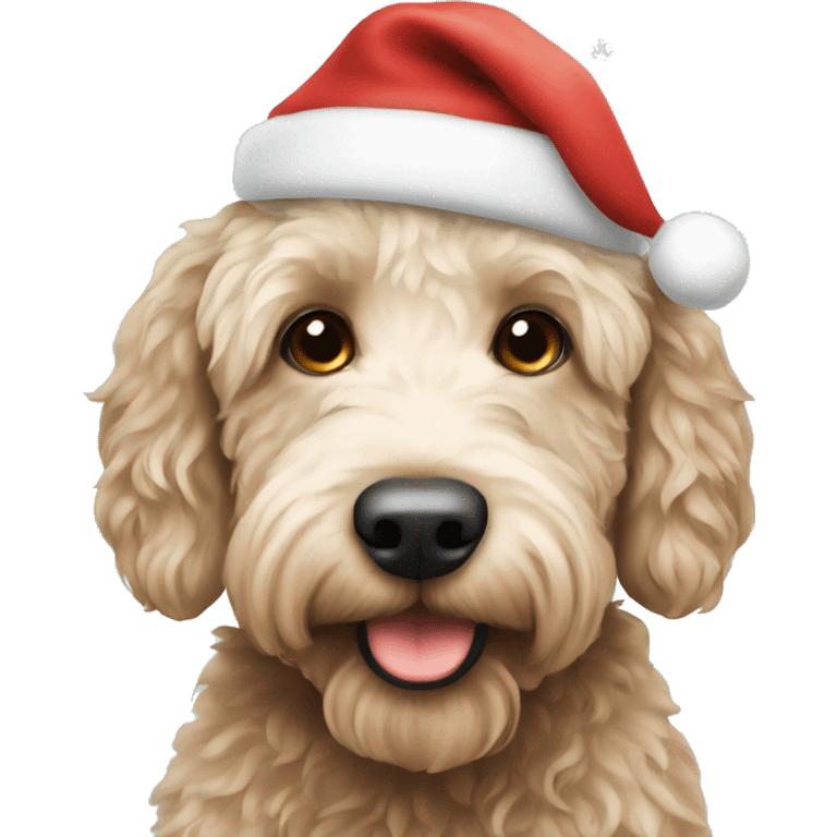 Christmas labradoodle  emoji