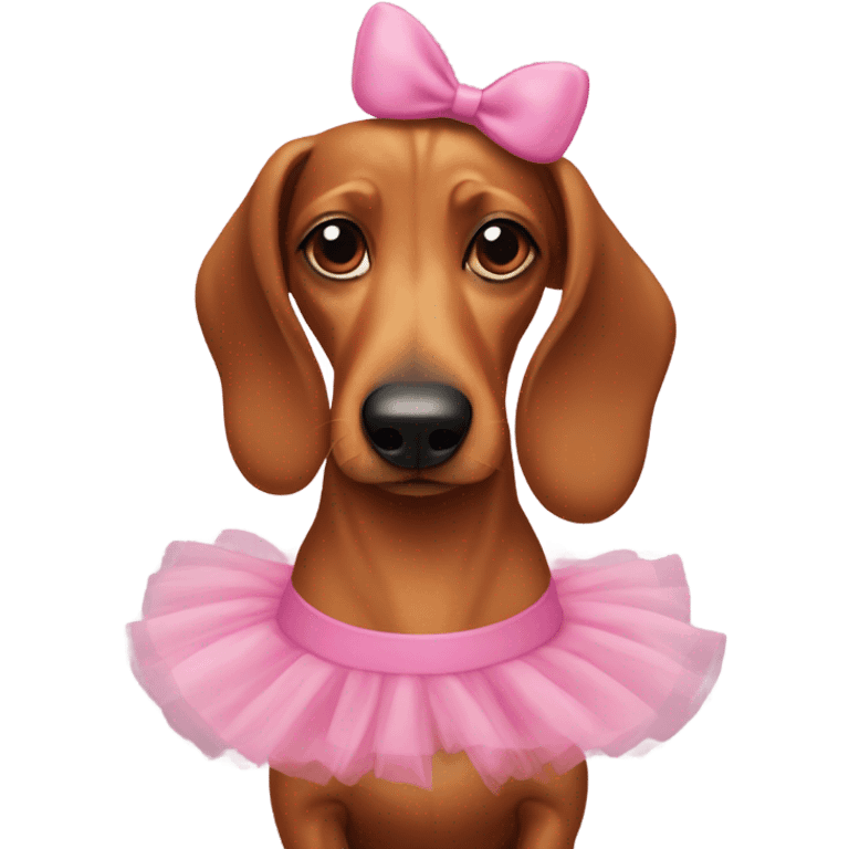 Wiener dog in a tutu emoji