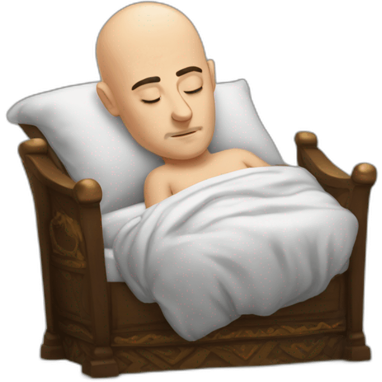 Bald sultan sleeping emoji