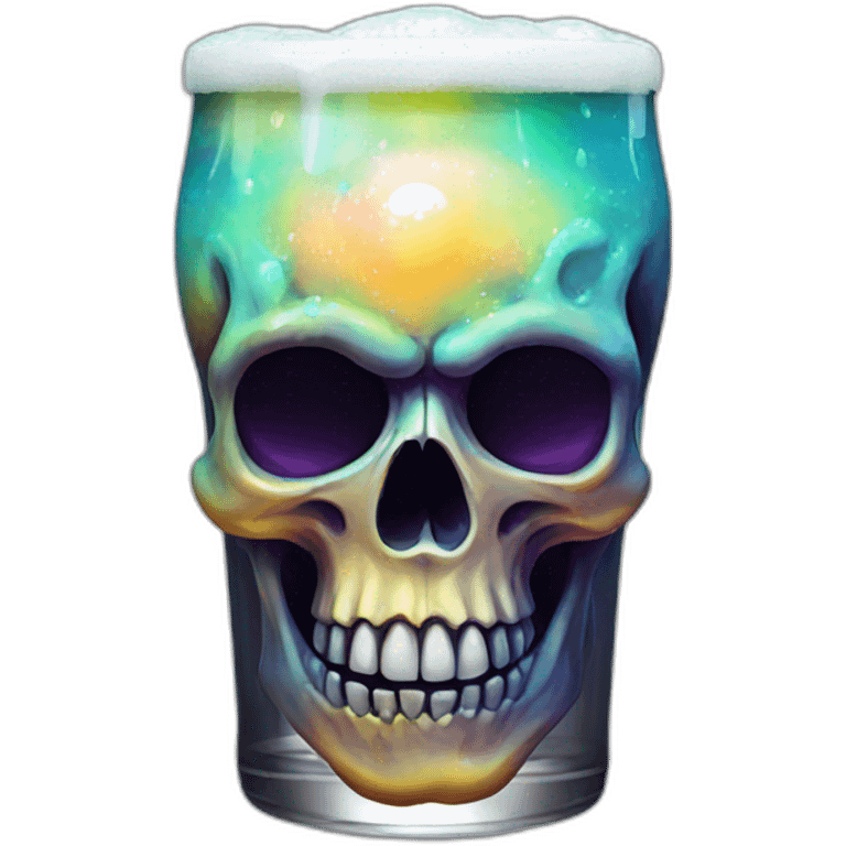 Trippy Skull drink beer emoji