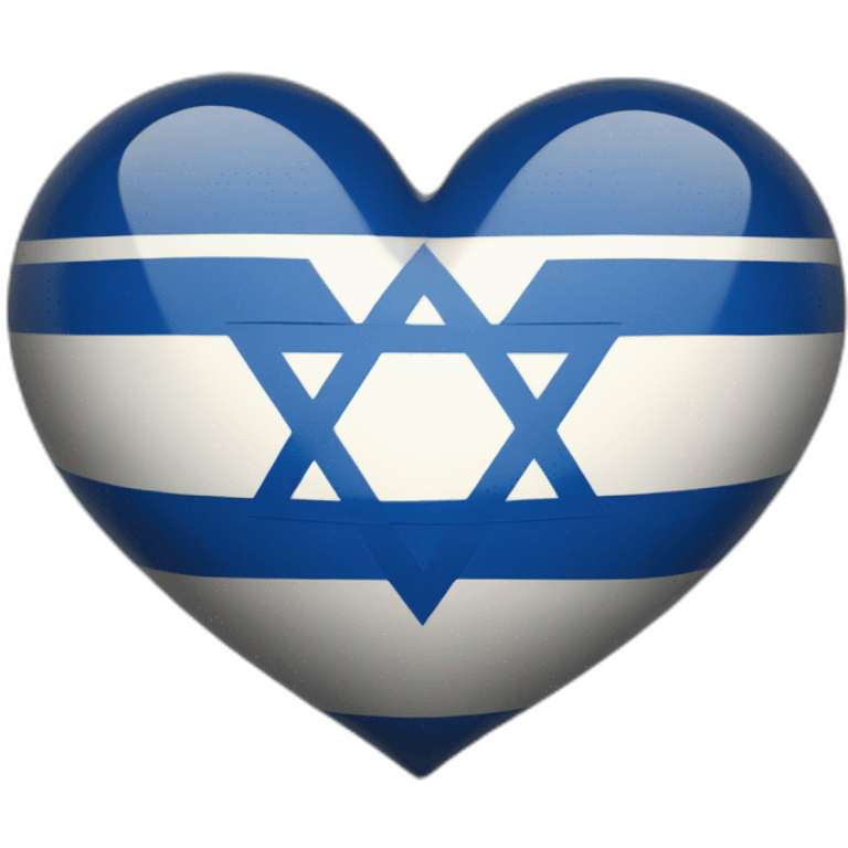 Israeli flag inside heart emoji