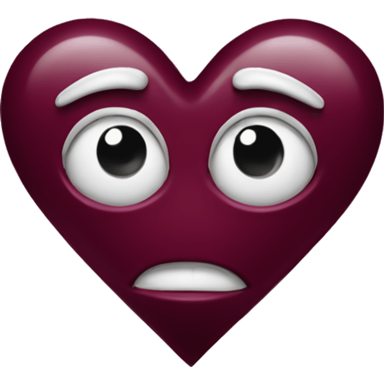 burgandy heart emoji