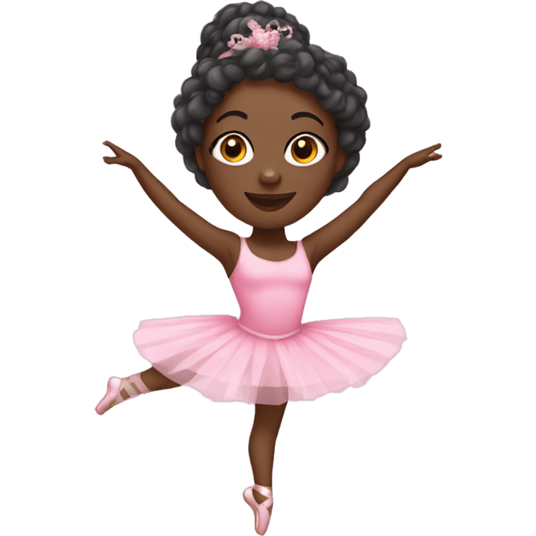 African ballerina in pink emoji