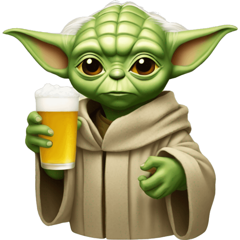 yoda drink beer emoji