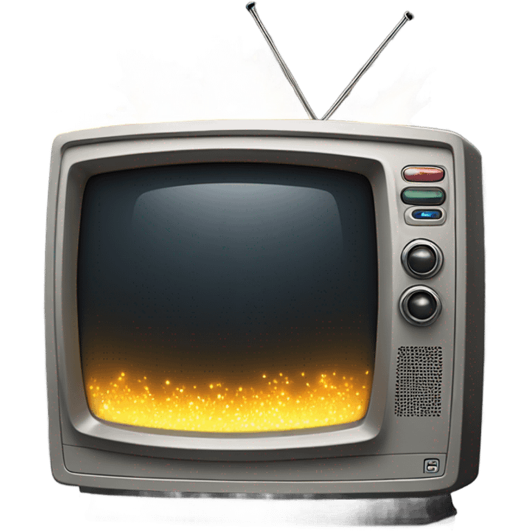 Modern TV with sparks emoji