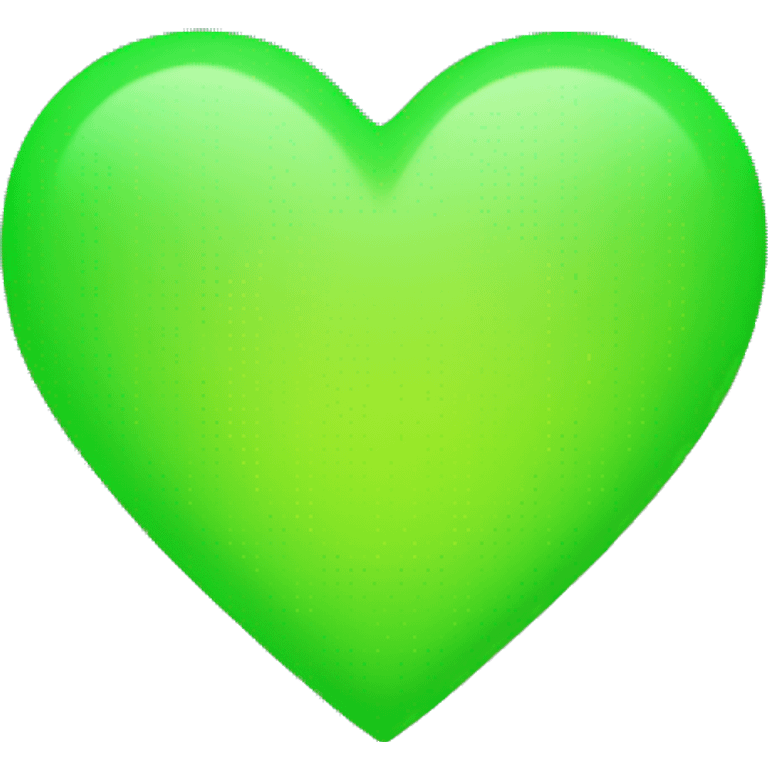 fluorescent green heart emoji