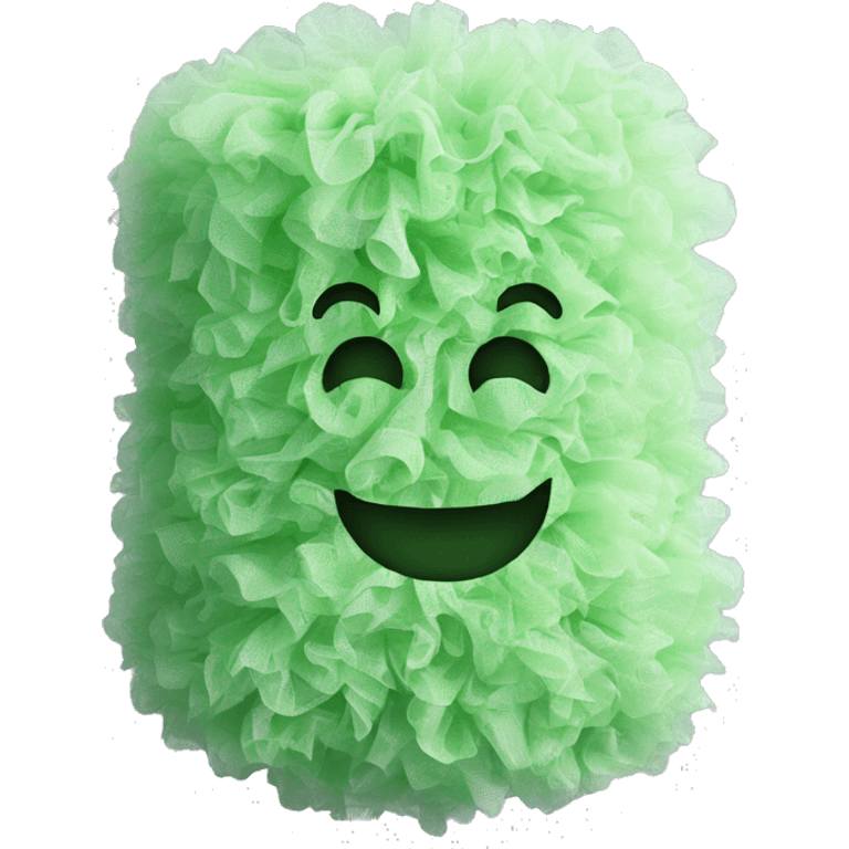 Synthetic mesh loofah emoji