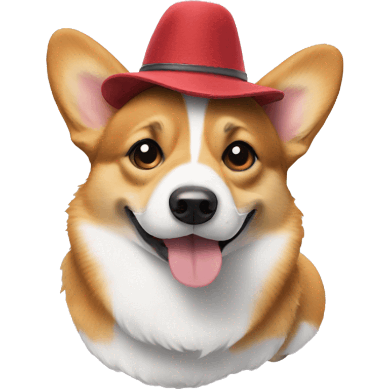 corgi with a cute hat emoji