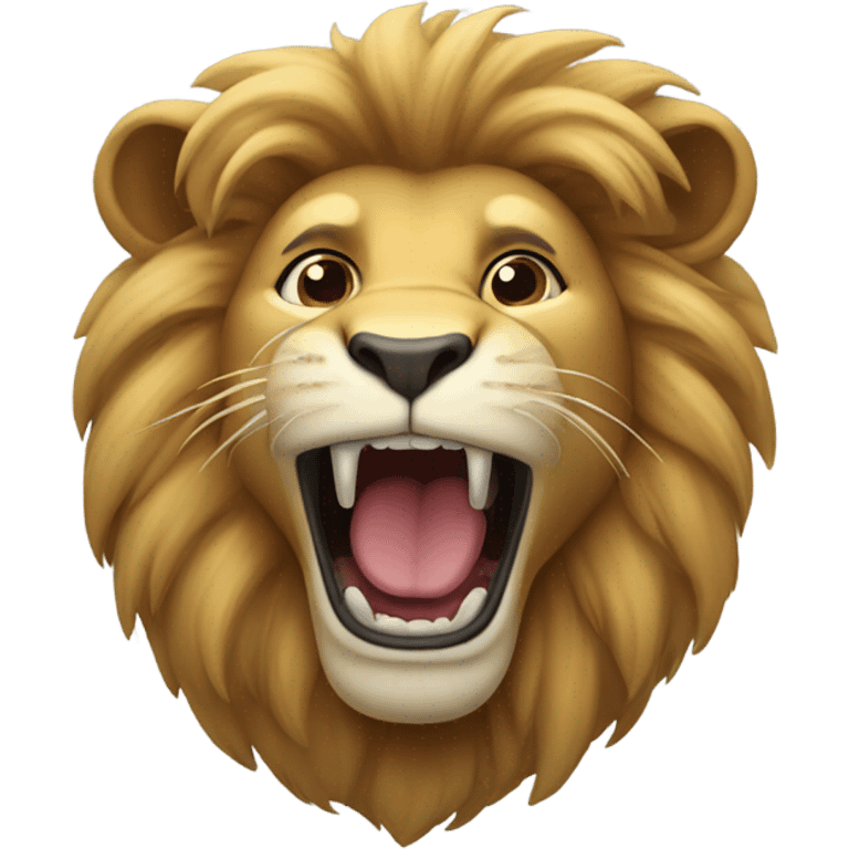 A lion showing his tongue  emoji