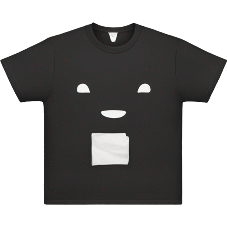 Black tee mockup emoji