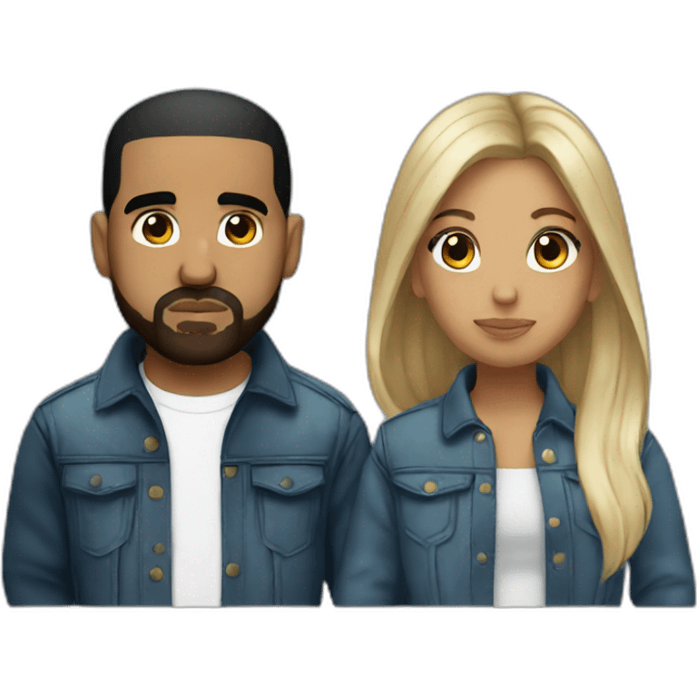 drake and kanye emoji