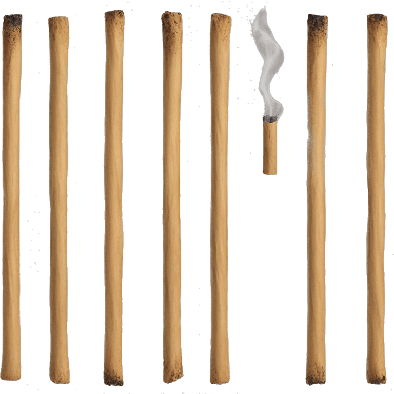 aesthetic smoking palo santo stick realistic soft textures emoji