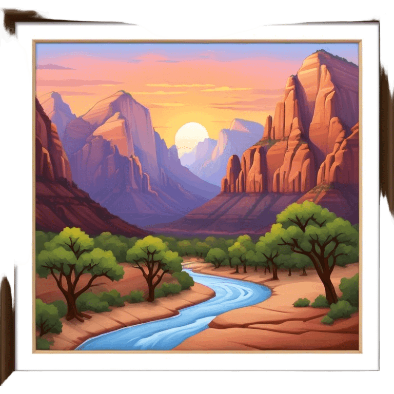 zion national park sunset emoji