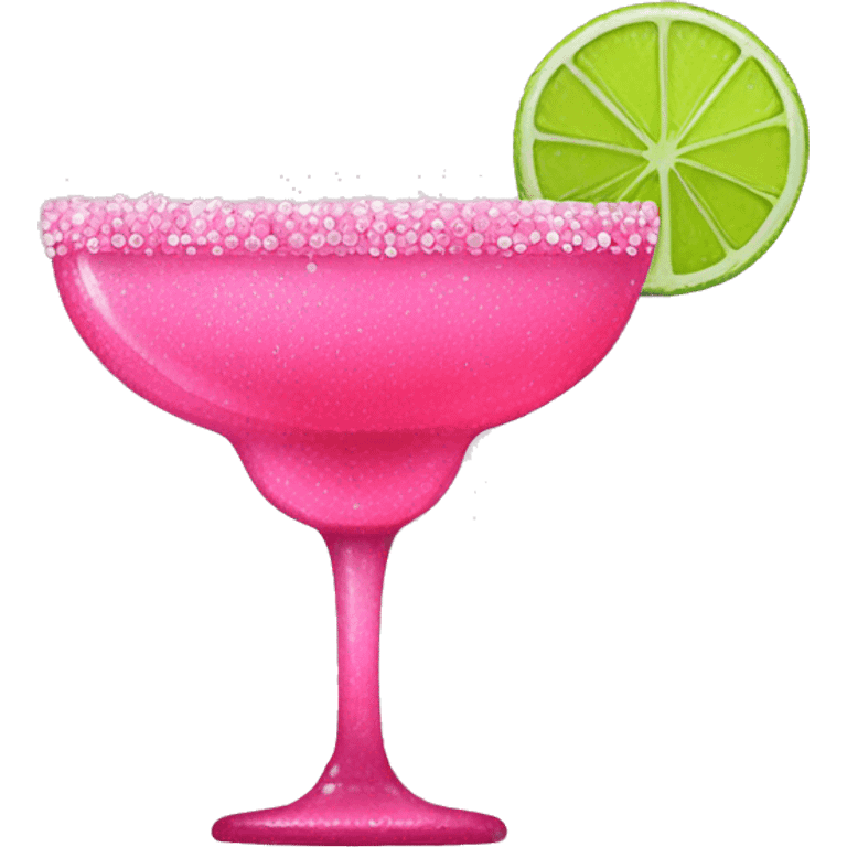 pink margarita sparkly with pink 1 lime emoji