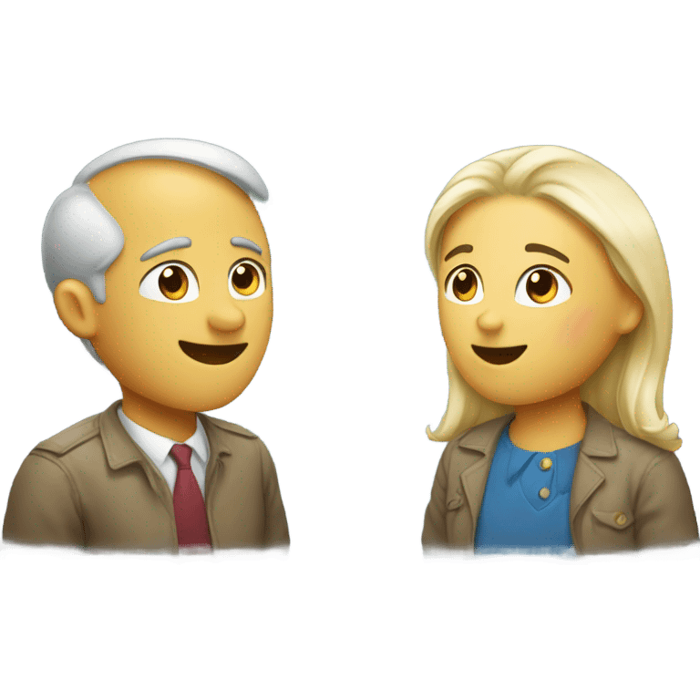 Two people chatting  emoji