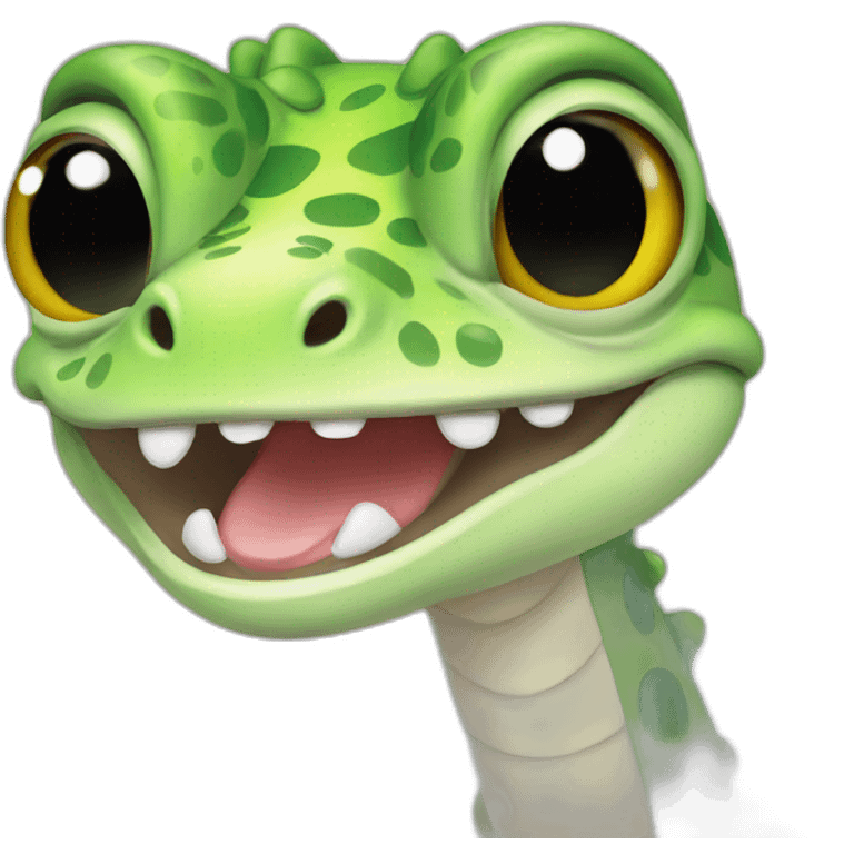 smiling gecko emoji