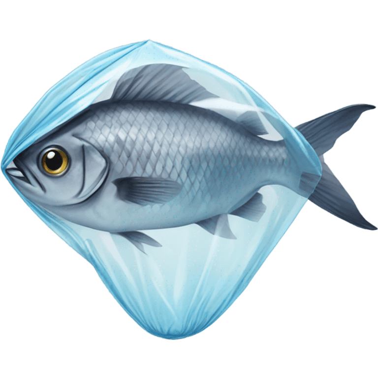 realistic fish in a plastic bag emoji