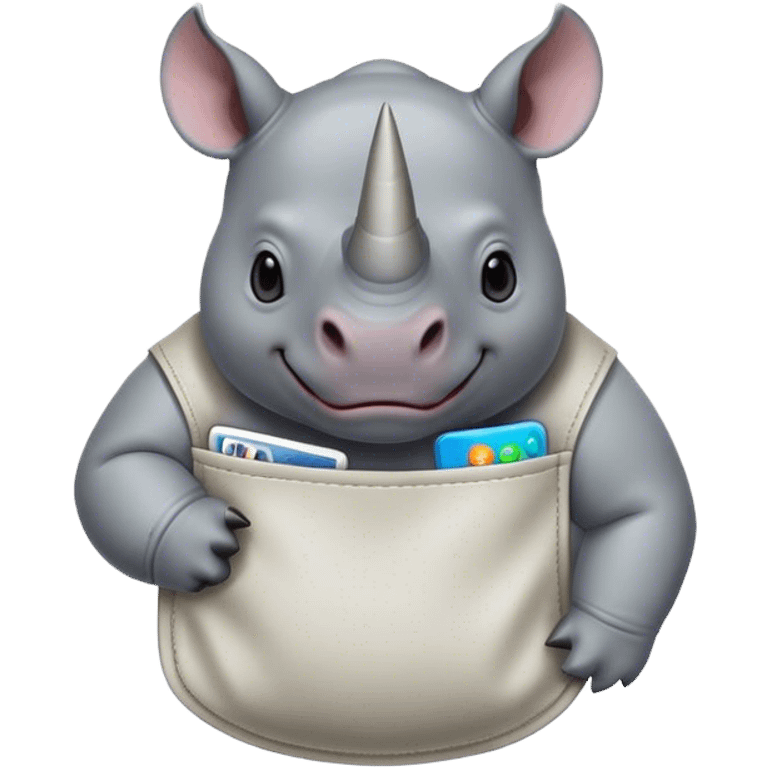 Rhino in pocket emoji