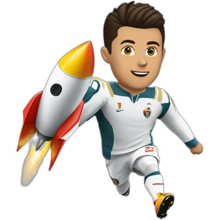 Cristiano Ronaldo as a rocket emoji