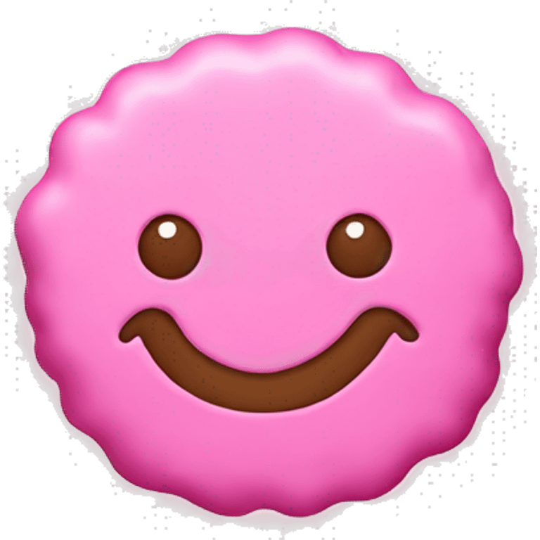 Pink Christmas cookie emoji