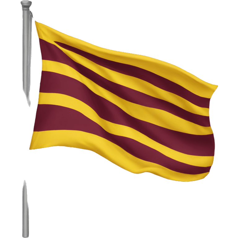 A flag with maroon and yellow emoji