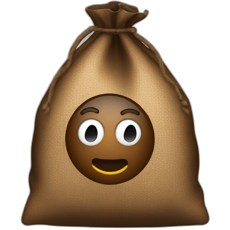 money bag dark brown emoji