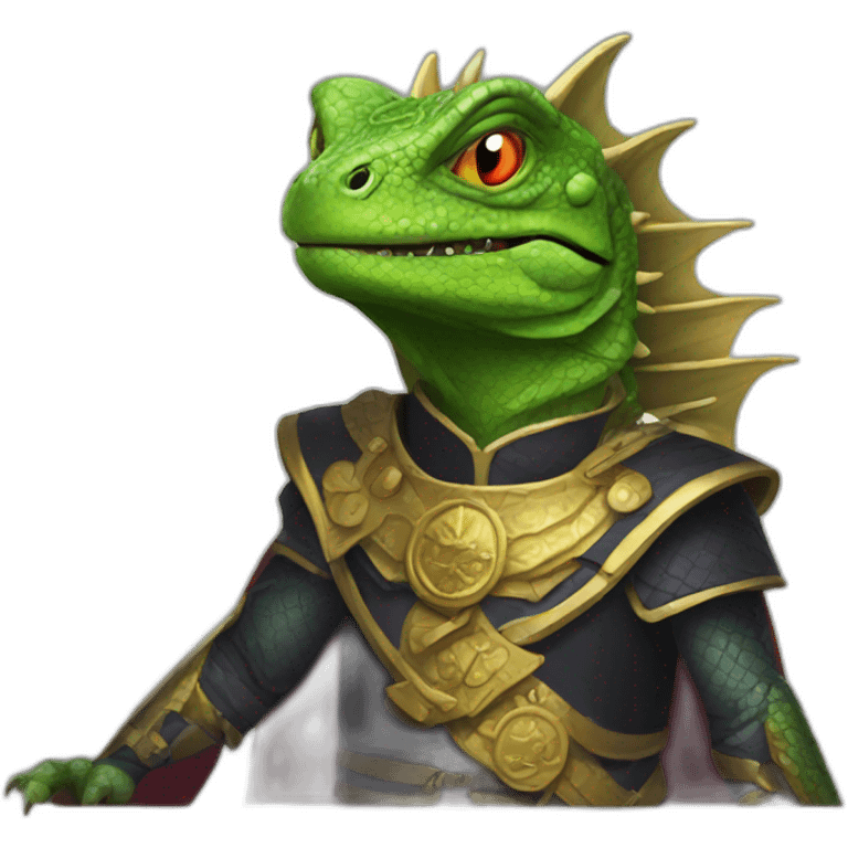 evil lizard emperor emoji