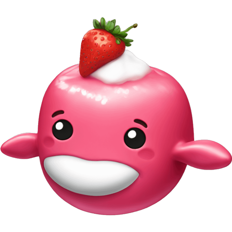 Narwhal covered strawberry syrup  emoji