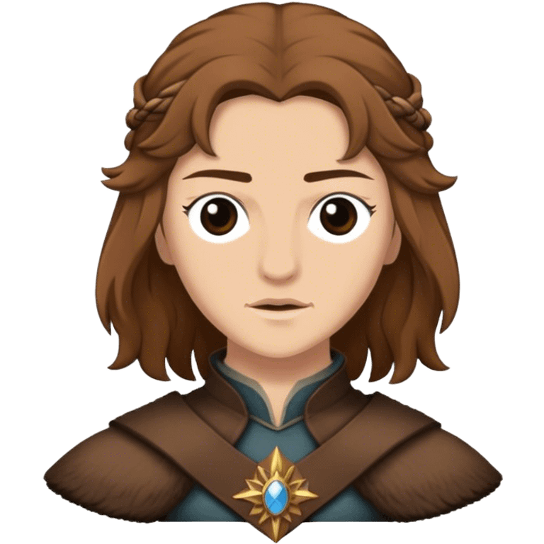 joyeuse frey from game of thrones, brown hair emoji