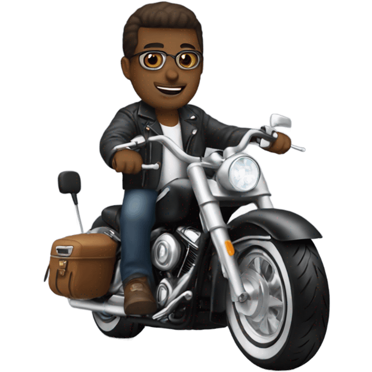 Me riding a Harley  emoji