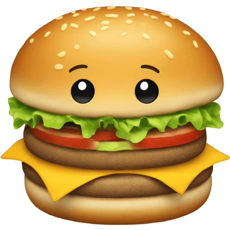 Hamburger with a smile  emoji