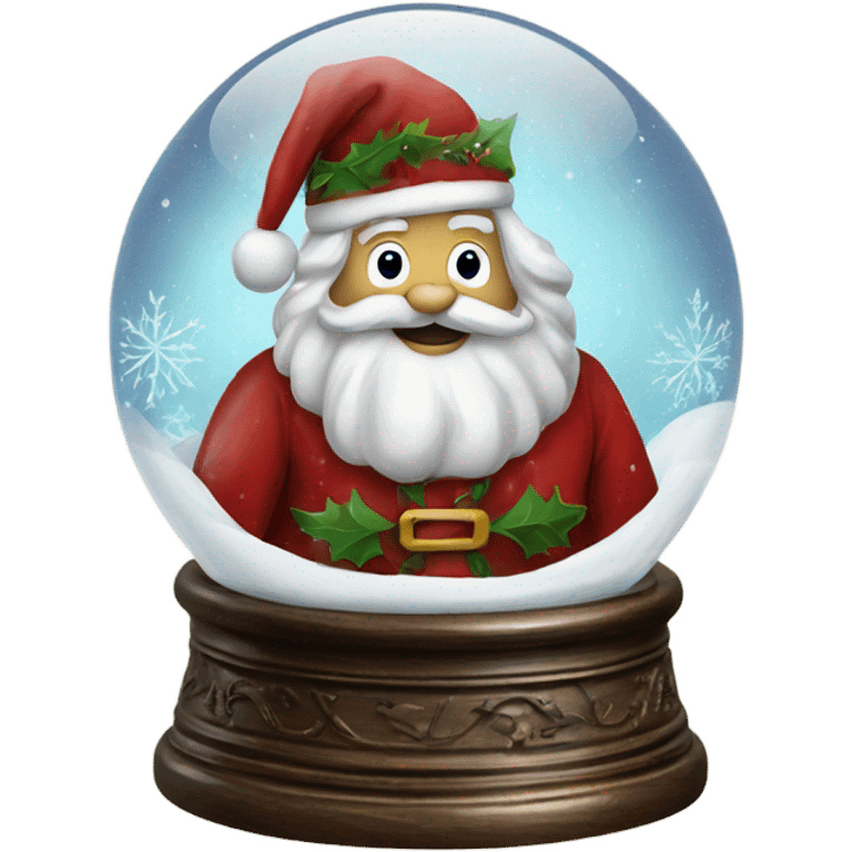 Realistic Victorian Christmas santa snowglobe  emoji